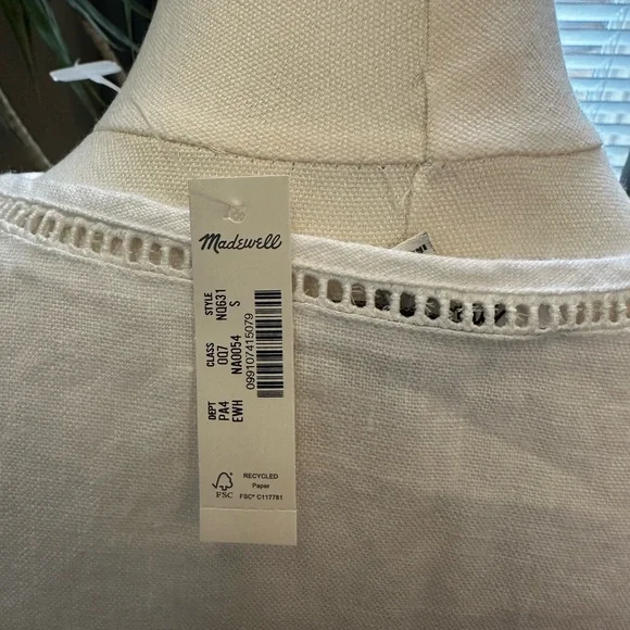 Madewell - Cassie Button-Front Midi Dress in Linen - Picture 10 of 12